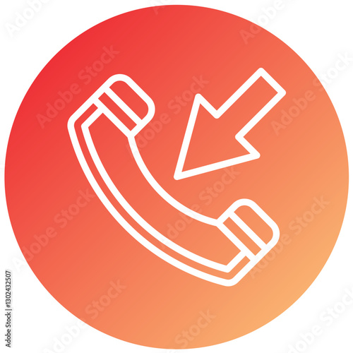 Vector Design Incoming Call Icon Style