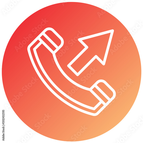 Vector Design Outgoing Call Icon Style