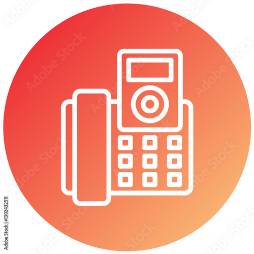 Vector Design Landline Icon Style