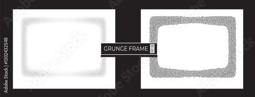 Artistic Grunge Frame, Textured, Weathered, and Rough Edge Design