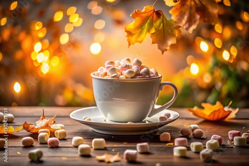 Cozy Coffee with Marshmallows: Whimsical Autumn Gathering