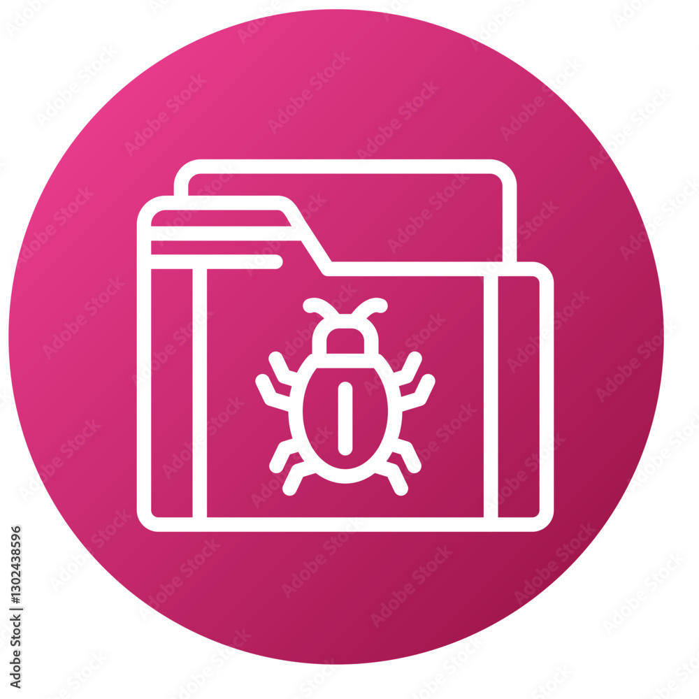 Vector Design Infected Folder Icon Style Vector Design Infected Folder Icon Style