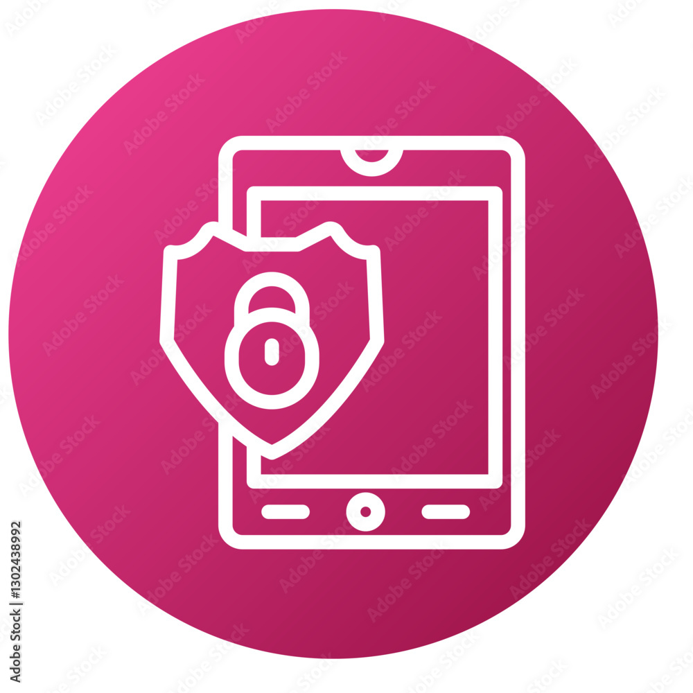 Vector Design Mobile Security Icon Style Vector Design Mobile Security Icon Style