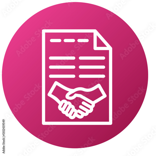 Vector Design Agreement Icon Style