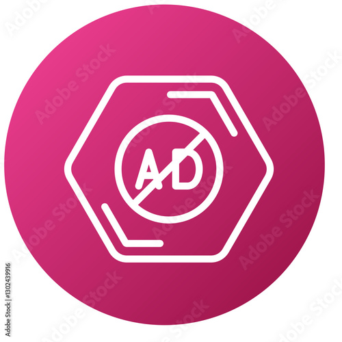 Vector Design AD Blocker Icon Style