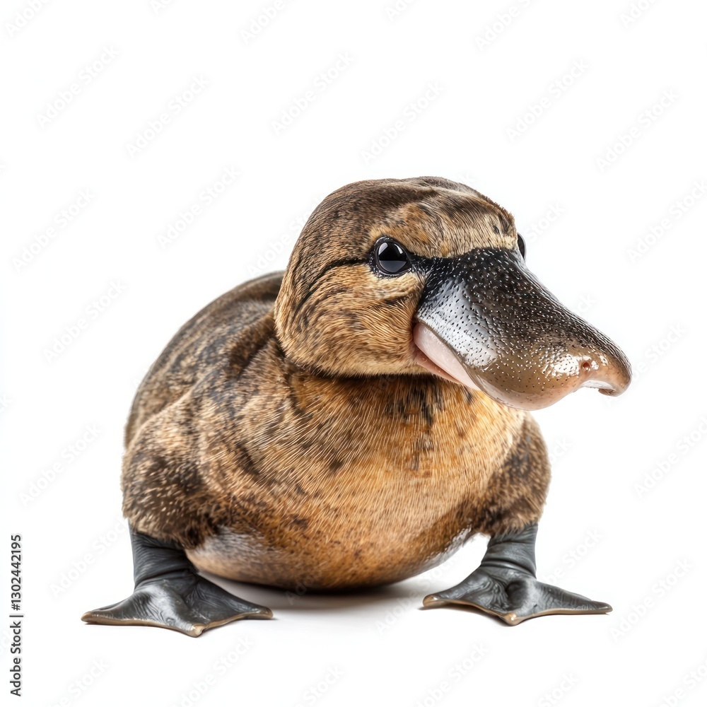 Obraz premium Platypus isolated on white background.