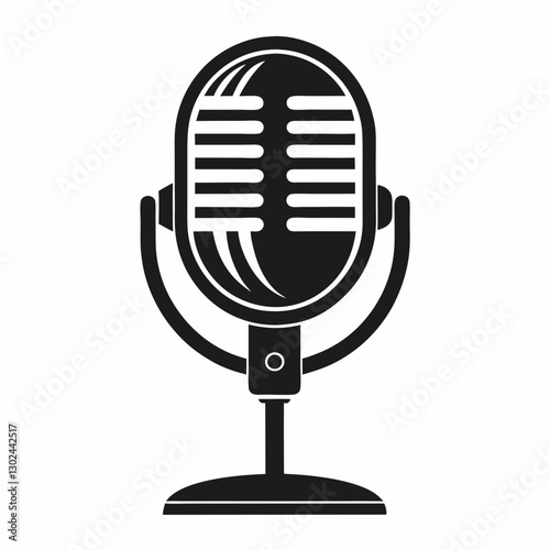 retro microphone icon