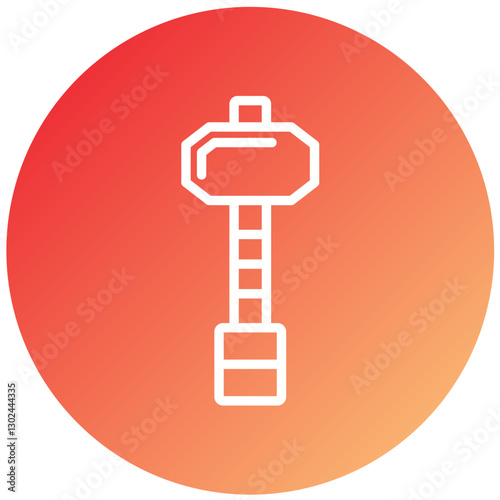 Sledgehammer Vector Design Icon Style