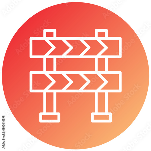Construction Sign Vector Design Icon Style