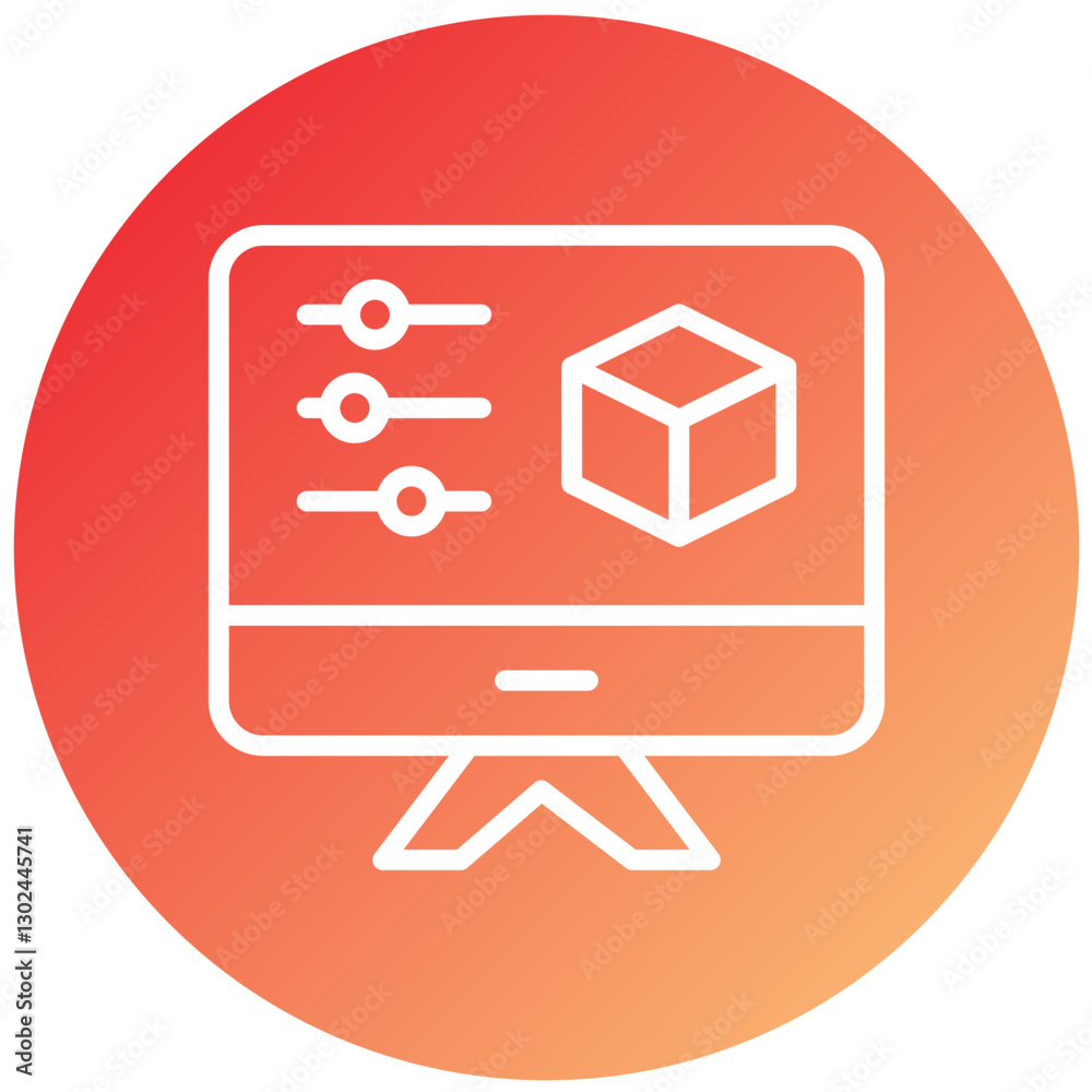 Virtual Reality Vector Design Icon Style Virtual Reality Vector Design Icon Style