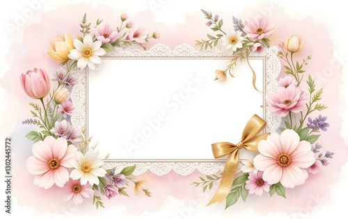 Flower background image, flower template, plant natural season banner texture
