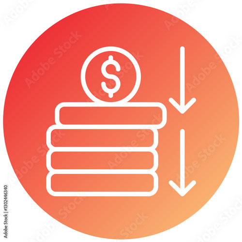 Loss Vector Design Icon Style