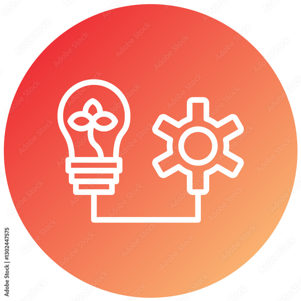 Sustainable Energy Vector Design Icon Style Sustainable Energy Vector Design Icon Style