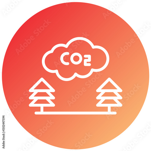 Carbon Offset Vector Design Icon Style