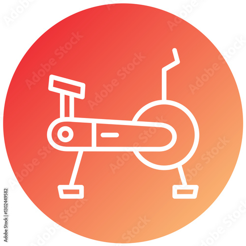Exercise Bike Vector Design Icon Style