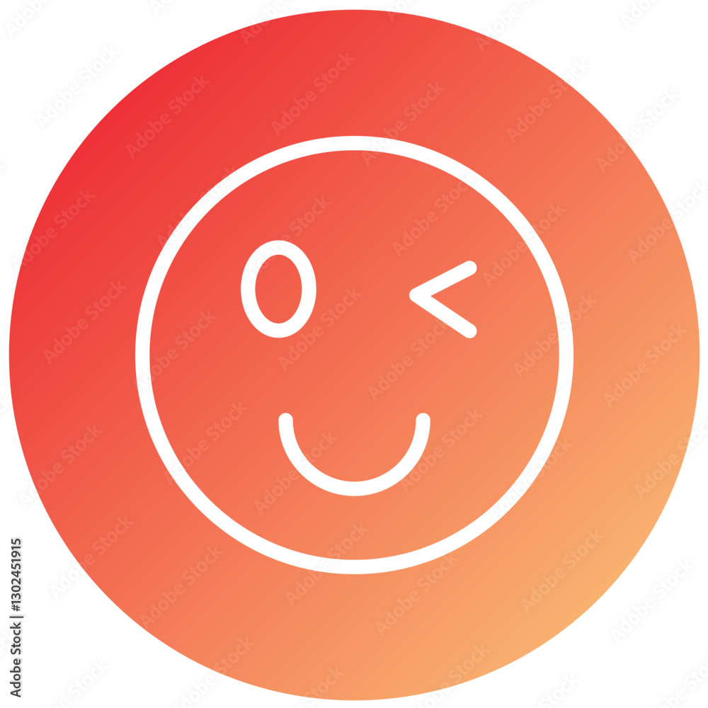 Vector Design Wink Icon Style Vector Design Wink Icon Style