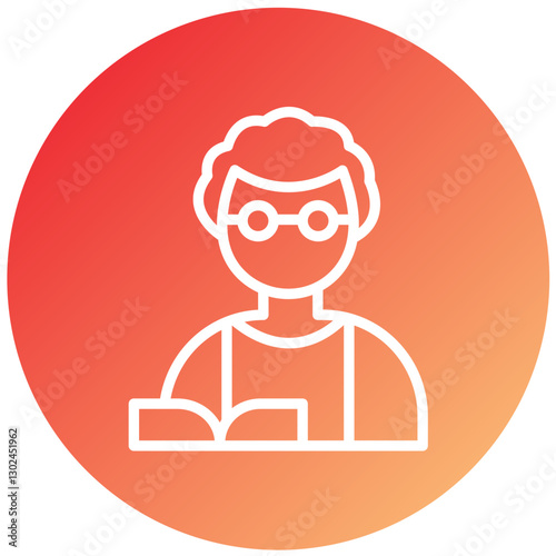 Vector Design Professor Icon Style