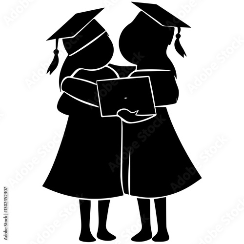 Graduation Student Silhouette Images: Free Resources for Designers