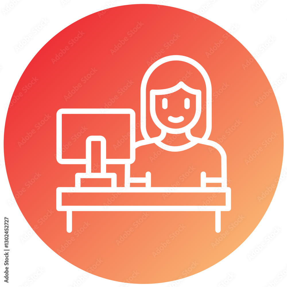Vector Design Information Desk Icon Style