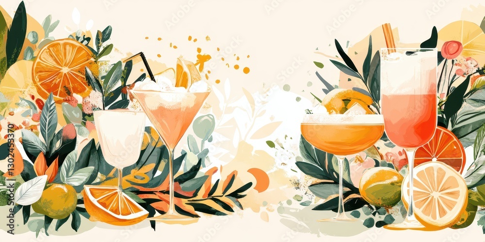 Fototapeta premium Paradise Cocktail Banner