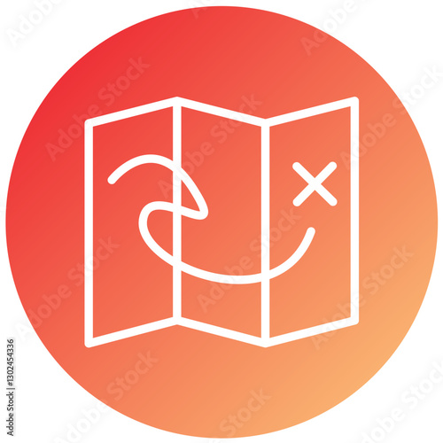 Vector Design Treasure Map Icon Style