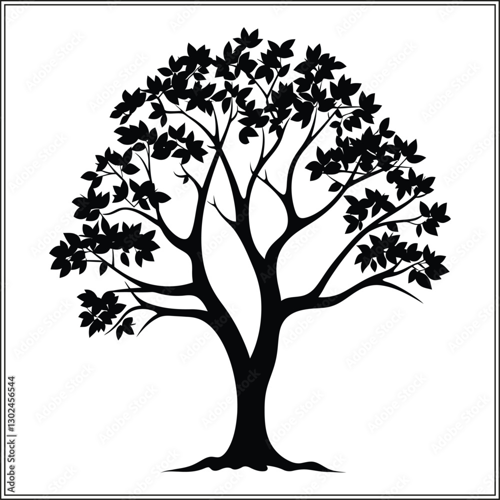 Obraz premium Tree Silhouette, Forest