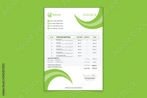 invoice template Vector design for your business