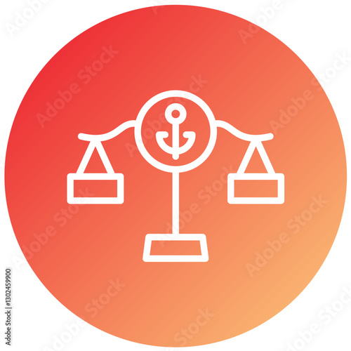 Vector Design Maritime Law Icon Style