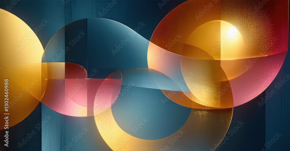 Minimalist futuristic composition elegant overlapping translucent rings golden amber muted rose deep ocean blue soft glowing edges grainy texture Minimalist futuristic composition elegant overlapping translucent rings golden amber muted rose deep ocean blue soft glowing edges grainy texture