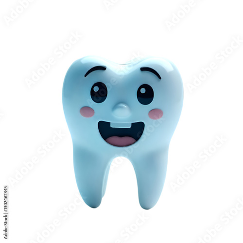 Wallpaper Mural Happy smiling tooth cartoon character dental care hygiene 
 Torontodigital.ca