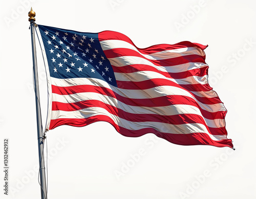 Flying American flag in the flag pole png US flag png flag US flag with base stand flag of united states of america transparent background
