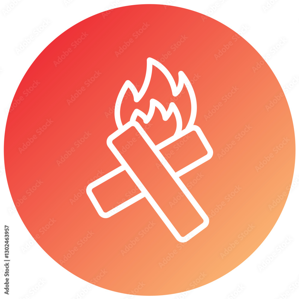 Vector Design Bonfire Icon Style Vector Design Bonfire Icon Style