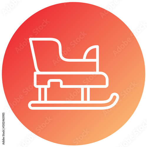 Vector Design Sled Icon Style