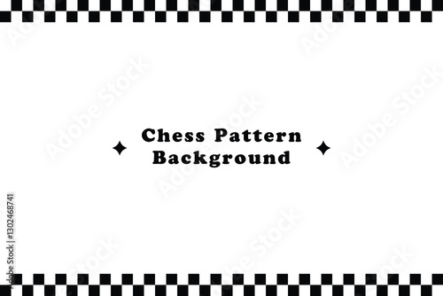 Chess Pattern Background Black and White