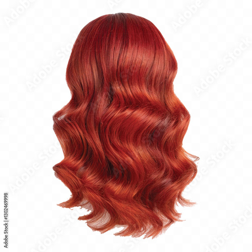copper hair swatches in different colour style isolated on white background