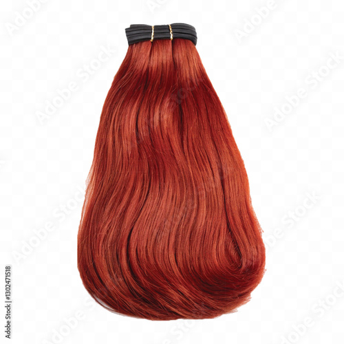 copper hair swatches in different colour style isolated on white background