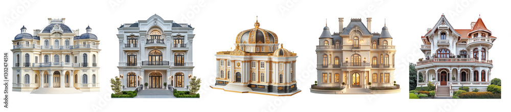 Elegant Architectural Designs of Luxury Homes in Modern Cityscape Elegant Architectural Designs of Luxury Homes in Modern Cityscape