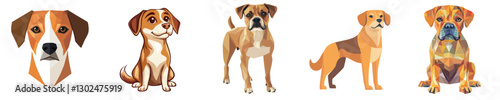 Colorful Canine Companions and Loyal Pets