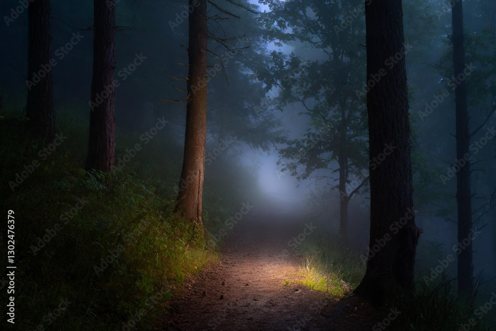 Fototapeta premium Foggy woods background 