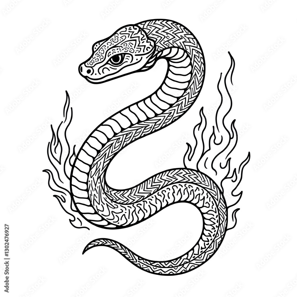 Fototapeta premium vector illustration of a snake