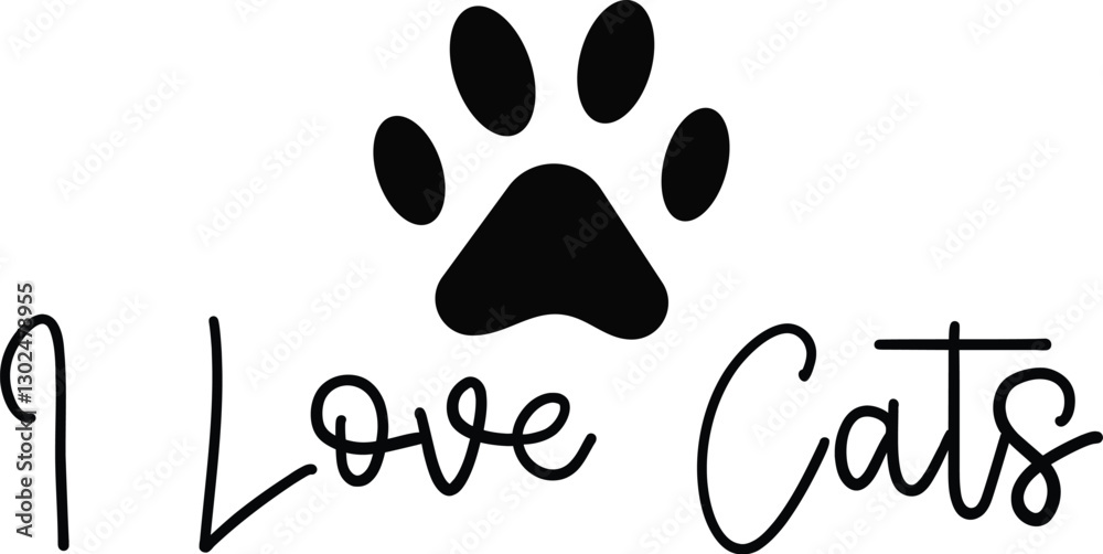 Fototapeta premium I Love Cats