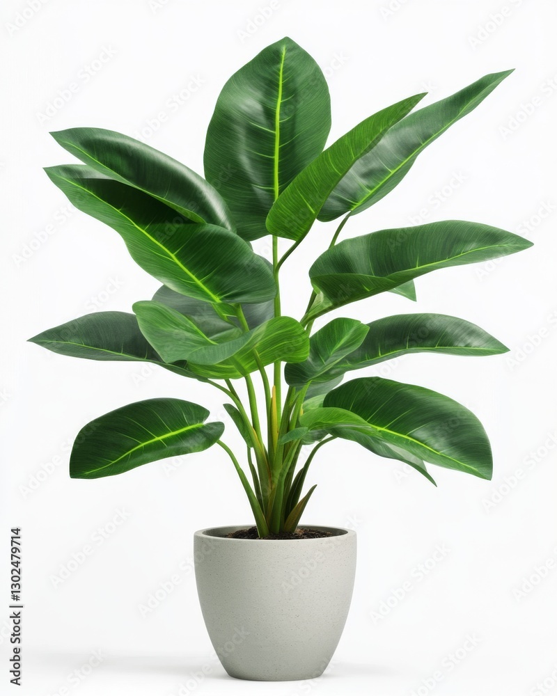 custom made wallpaper toronto digitalTall tropical houseplant with broad green leaves in a ceramic pot ideal for modern interiors and refreshing biophilic home decor