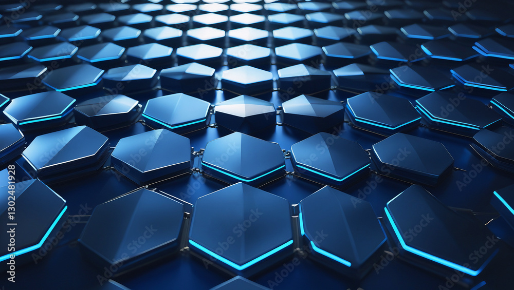 Fototapeta premium abstract blue background with cubes