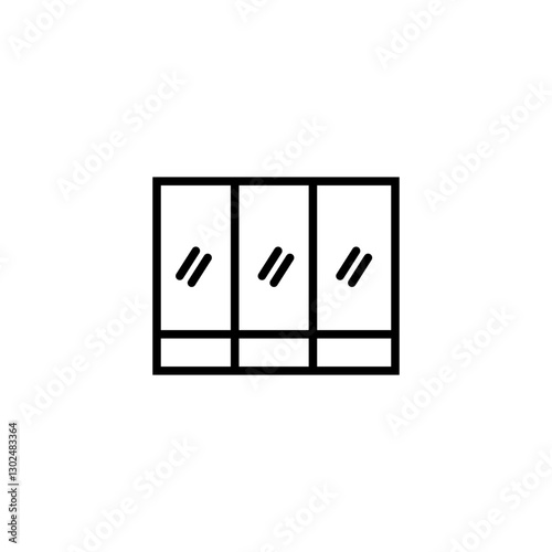 Free Download Glass Wall line icon - GFXLoad