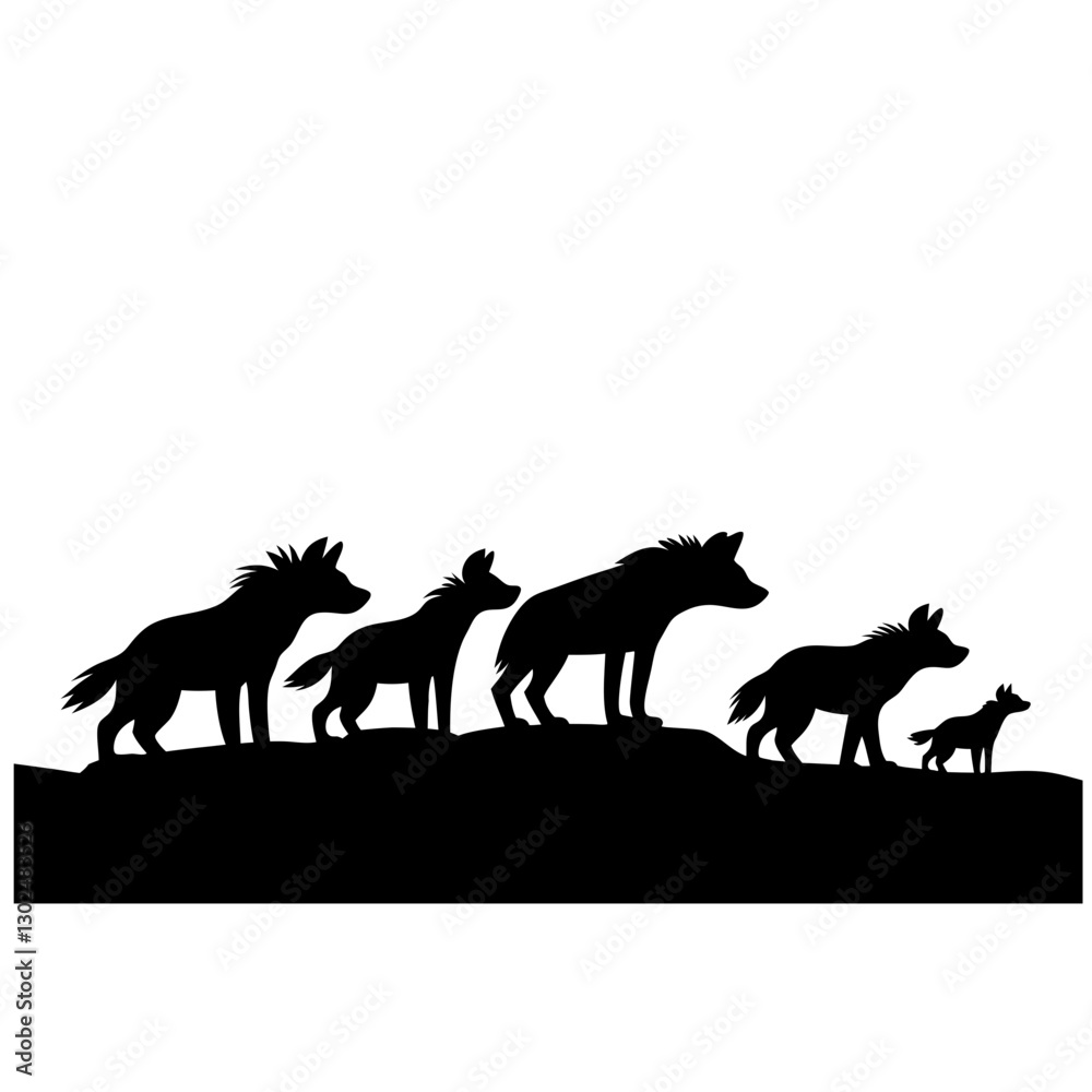 Hyena silhouette vector 