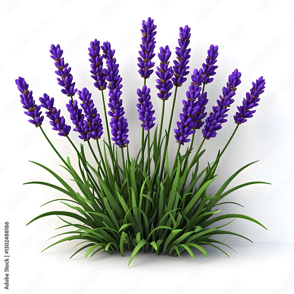 Naklejka premium Vibrant lavender flowers in full bloom.