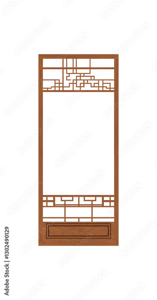 An intricately designed wooden window frame with traditional geometric patterns, showcasing a blend of classic craftsmanship and aesthetic charm. An intricately designed wooden window frame with traditional geometric patterns, showcasing a blend of classic craftsmanship and aesthetic charm.