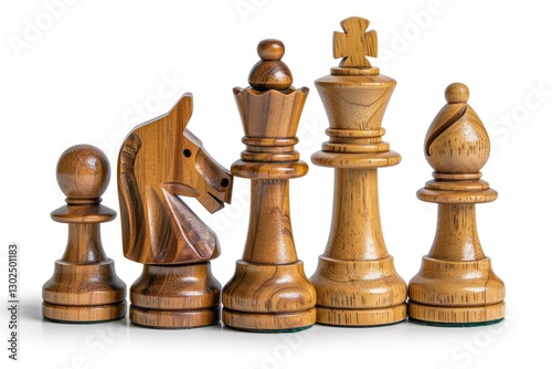 High Definition Image of Wooden Chess Pieces Copyspace