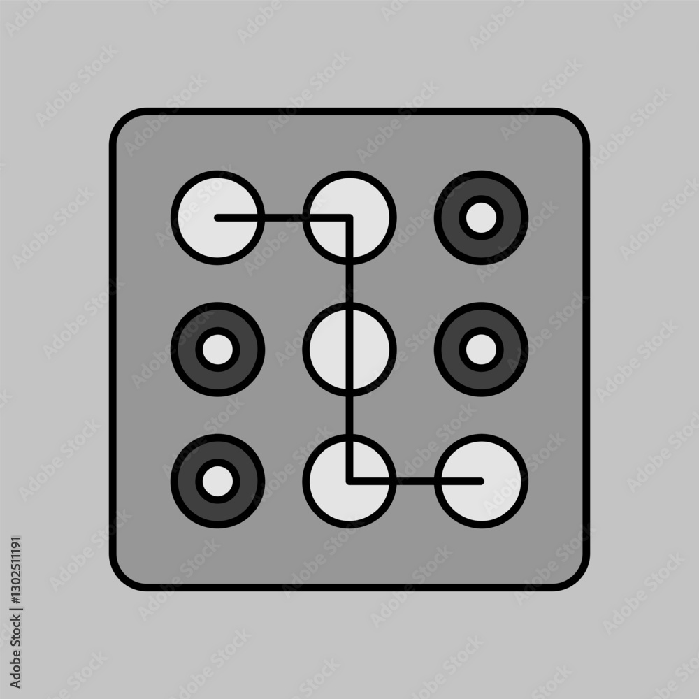 Lock pattern icon. Hand entering smartphone password Lock pattern icon. Hand entering smartphone password