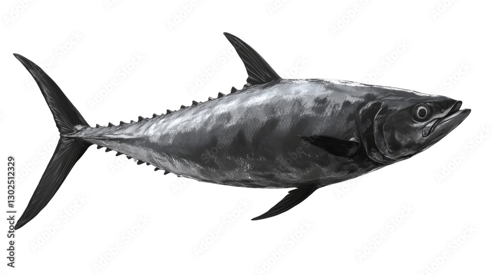 Fototapeta premium big tuna fish isolated on white background